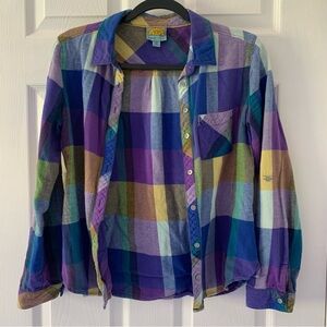 C&C California Colorful Plaid Top